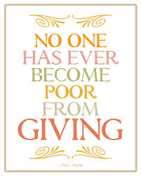 Poor by giving